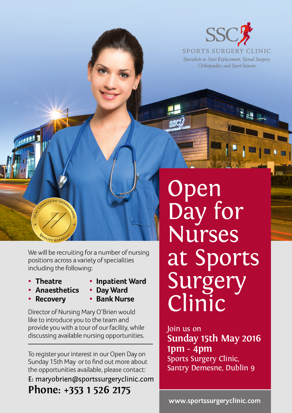 Open Day for Nurses at Sports Surgery Clinic